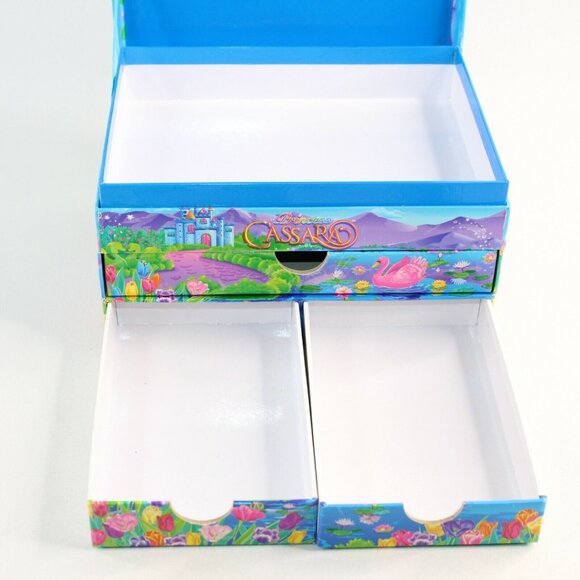 Vintage Lisa Frank Glittery Princess Cassara Mirrored Stationary Jewelry Box - Picture 7 of 12